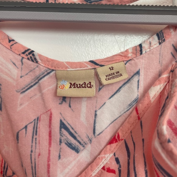 pink patterned tank top; size 12 - Picture 3 of 3